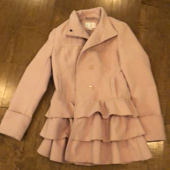 Xhilaration Jackets & Blazers - Target coat medium pink ruffle bottom xhiliration